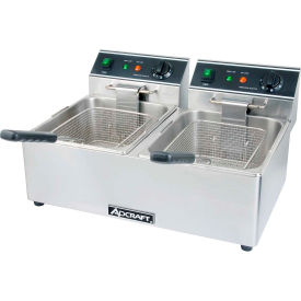 Admiral Craft Equipment Corp. DF-6L/2 Adcraft DF-6L/2 - Countertop Fryer, Electric, Double Tank, 120V image.