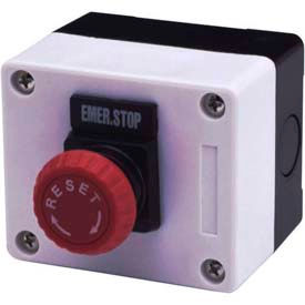 Advance Controls Inc. 104544 Advance Controls 104544, 1 Hole, Mushroom, E. Stop, 22mm Non Metallic Push Button Station, Momentary image.