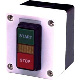 Advance Controls Inc. 104545 Advance Controls 104545, 1 Hole, Dual Start/Stop, Start Stop 22mm Non Metallic Push Button Station image.