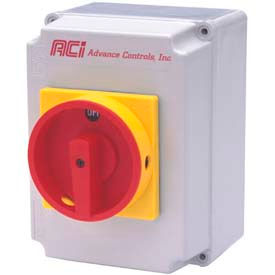 Advance Controls 107721, Enclosed 30 Amp Disconnect Switch, Class CC, Type 4x Plastic Enclosure
