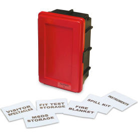 Allegro Industries 4500-R Allegro 4500-R Generic Red Wall Case w/ Label Kit & 1 Shelf, Medium image.