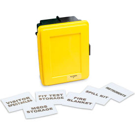 Allegro Industries 4500-Y Allegro 4500-Y Generic Yellow Wall Case w/ Label Kit & 1 Shelf, Medium image.