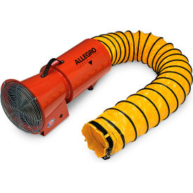 Allegro Industries 9506-01 Allegro 9506-01 8 Inch  Axial DC Metal Blower w/ Canister & 15 Ducting, 12V image.