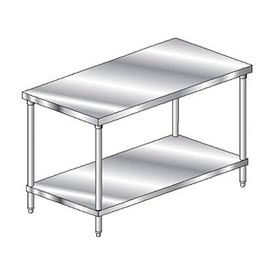 Aero Manufacturing Co. 1TS-30120 Aero Manufacturing 304 Stainless Steel Table, 120 x 30", Adjustable Undershelf, 14 Gauge image.