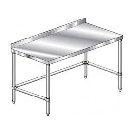 Aero Manufacturing Co. 2TSSX-3048 Aero Manufacturing 304 Stainless Steel Table, 48 x 30", 2-3/4" Backsplash, 14 Gauge image.