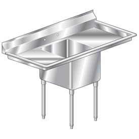 Aero Manufacturing Co. 3F1-3020-20LR Aero Manufacturing Company® 3F1-3020-20LR One Bowl Deluxe SS NSF Sink with two 20W Drainboards image.