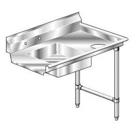 Aero Manufacturing Co. 3SD-R-48 Deluxe SS NSF Soiled Straight w/ Right Drainboard - 48 x 30 image.