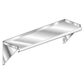 Aero Manufacturing Co. 3W-1024 Aero Manufacturing 3W-1024 16 Gauge Deluxe Wall Shelf 304 Stainless Steel - 24"W x 10"D image.