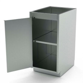 AERO Stainless Steel Base Cabinet BC-1102 1 Hinged Door 1 Shelf 18""W x 21""D x 36""H