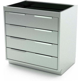Aero Manufacturing Co. BC-3300 AERO Stainless Steel Base Cabinet BC-3300, 4 Drawers, 30"W x 21"D x 36"H image.
