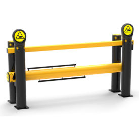 A-SAFE Traffic Vertical Swing Gate Floor Mounted Manual 78-3/4 Opening Yellow/Black