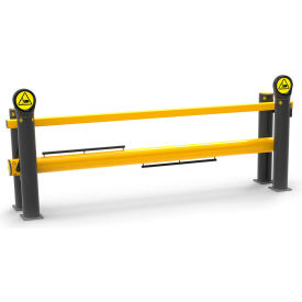 A-SAFE Traffic Vertical Swing Gate Floor Mounted Manual 118-1/4''W Opening Yellow/Black