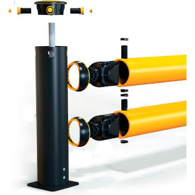 A-SAFE iFlex Double Traffic Guardrail 90° Post Yellow/Black