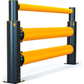 A-SAFE iFlex Double Traffic Guardrail+ Kit 4'L Yellow/Black