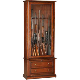 American Furniture Classics 800 Wood Classic 2 Drawers Gun Storage Cabinet, 8 Long Guns