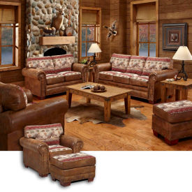 Reception Furniture Seating American American Furniture Clics Sierra Lodge Set Includes Sofa Loveseat Chair Ottoman