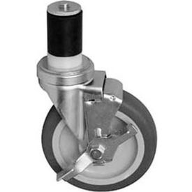 Caster, Stem, 5", with Brake, Gray view 2