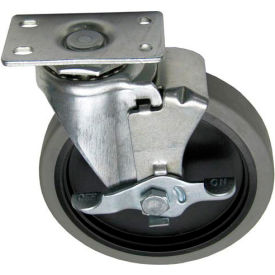 Plate Mount Caster with Brake 5" Wheel 1-3/4" x 3" view 2
