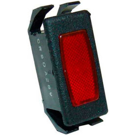 Allpoints 38-1142 Signal Light, 1/2" X 1-1/8" Mount, Rectangular, Red, 125V, (Ccc Item A-568)