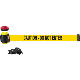 Banner Stakes MH1502L Banner Stakes Magnetic Wall Mount Barrier W/Light Kit, 15 Yellow "Caution-Do Not Enter" Banner image.