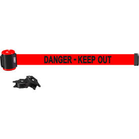 Banner Stakes MH1509 Banner Stakes Magnetic Wall Mount Barrier, 15 Red "Danger-Keep Out" Banner image.