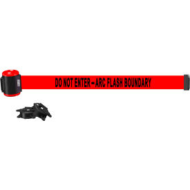 Banner Stakes MH1511 Banner Stakes Magnetic Wall Mount Barrier, 15 Red "Do Not Enter-Arc Flash Boundary" Banner image.