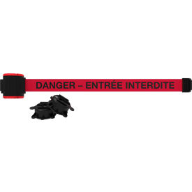 Banner Stakes MH5017 Banner Stakes Magnetic Wall Mount "DANGER  ENTRE INTERDITE" Banner, 30 Red image.