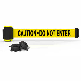 Banner Stakes MH7003 Banner Stakes Magnetic Wall Mount Barrier, 7 Yellow "Caution-Do Not Enter" Belt image.
