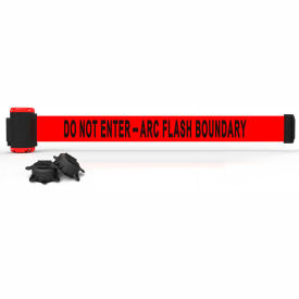 Banner Stakes MH7010 Banner Stakes Magnetic Wall Mount Barrier, 7 Red "Do Not Enter-Arc Flash Boundary" Belt image.