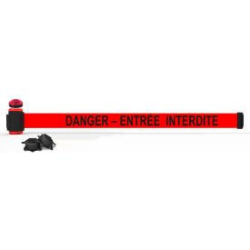 Banner Stakes MH7017L Banner Stakes Magnetic Wall Mount with Light Kit "DANGER  ENTRE INTERDITE", 7 Red image.