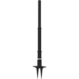 Banner Stakes PL4070 Banner Stakes PLUS Plastic Stanchion Stake, 22-42" Adjustable Height, Black image.