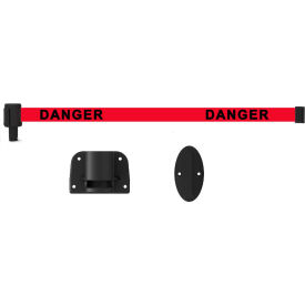 Banner Stakes PL4163-DS Banner Stakes PLUS Wall Mount System, Double-Sided "DANGER" Banner, 15 Red image.