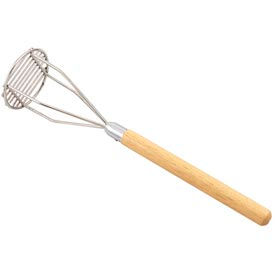 Alegacy Food Service Products Group, Inc 1718 Alegacy 1718 - Masher, Round Face/Wood Handle 18" image.