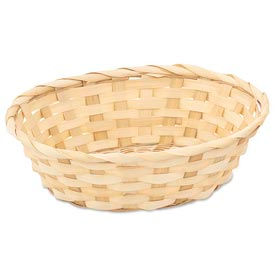 Alegacy 485 - Bread Basket, Round Bamboo - Pkg Qty 12
