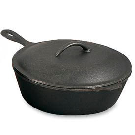Alegacy Food Service Products Group, Inc CF8 Alegacy CF8 - Cast Iron Chicken Fryer - 10-1/4" Diameter, Includes Lid image.