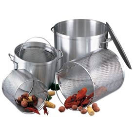 Alegacy Food Service Products Group, Inc EWSB32 Alegacy EWSB32 - 32 Qt. Stock Pot, with Lid and Basket image.