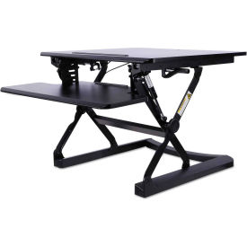 Alera Furniture AEWR1B Alera® ActivErgo WorkRise Sit-Stand Lifting Workstation, 26-3/4"W x 31"D x 19-5/8"H, Black image.