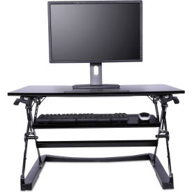 Alera Furniture AEWR2B Alera® ActivErgo WorkRise Sit-Stand Lifting Workstation, 35-1/8"W x 23-3/8"D x 19-5/8"H, Black image.