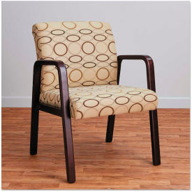 Alera Furniture RL4351M Alera Reception Guest Chair - Fabric - Mahogany/Tan  image.