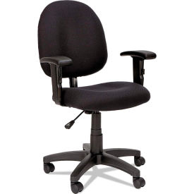 Alera Furniture VTA4810 Alera Swivel Task Chair with Arms - Fabric - Black - Essentia Series  image.