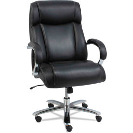 Alera Furniture MS4419 Alera® Big and Tall Leather Chair - Black/Chrome - Maxxis Series image.