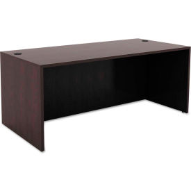 Alera Furniture VA216630ES Alera® Wood Desk Shell - 65"W x 29-1/2"D x 29-5/8"H - Espresso - Valencia Series image.