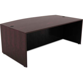 Alera Furniture VA227236ES Alera® Wood Desk Shell w/ Bow Front - 71"W x 41-3/8"D x 29-5/8"H Espresso - Valencia Series image.