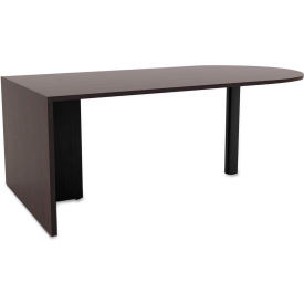Alera Furniture VA277236ES Alera® D Shape Peninsula Desk - 71"W x 35-1/2"D x 29-5/8"H - Espresso - Valencia Series image.