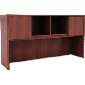 Alera Furniture VA286015MC Alera® Hutch with Doors - 58-7/8"W x 15"D x 35-1/2"H - Medium Cherry - Valencia Series image.