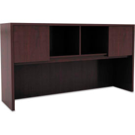 Alera Furniture VA286015MY Alera® Hutch with Doors - 58-7/8"W x 15"D x 35-1/2"H - Mahogany - Valencia Series image.