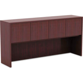 Alera Furniture VA286615MY Alera® Hutch with Doors - 64-3/4"W x 15"D x 35-1/2"H - Mahogany - Valencia Series image.