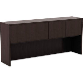 Alera Furniture VA287215ES Alera® Hutch with Doors - 70-5/8"W x 15"D x 35-1/2"H - Espresso - Valencia Series image.