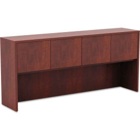 Alera Furniture VA287215MC Alera® Hutch with Doors - 70-5/8"W x 15"D x 35-1/2"H - Medium Cherry - Valencia Series image.