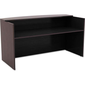Alera Furniture VA327236ES Alera® Reception Desk w/Counter - 71"W x 35-1/2"D x 42-1/2"H - Espresso - Valencia Series image.